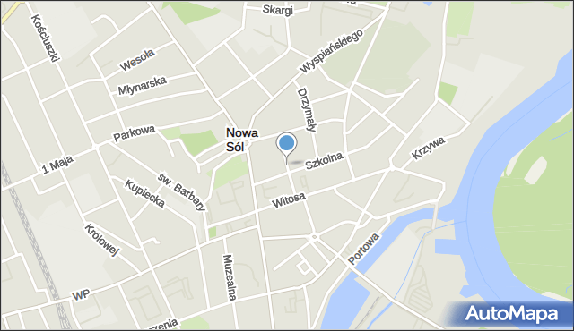 Nowa Sól, Parafialna, mapa Nowa Sól