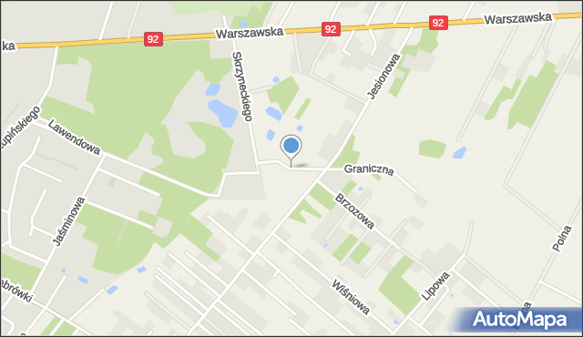 Nowe Osiny, Paderewskiego Ignacego Jana, mapa Nowe Osiny