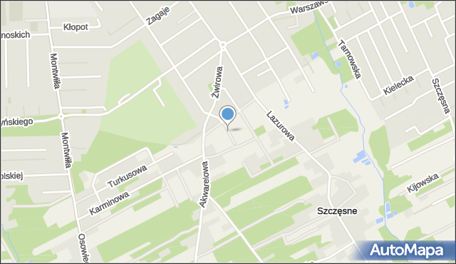 Odrano-Wola, Pastelowa, mapa Odrano-Wola