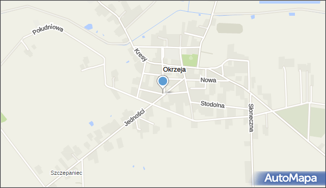 Okrzeja, Partyzantów, mapa Okrzeja