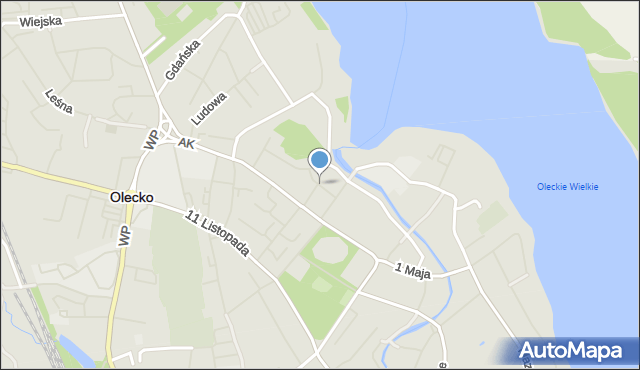 Olecko, Pawłowskiego Janusza, mapa Olecko