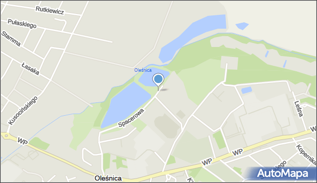 Oleśnica, Park nad Stawami, mapa Oleśnica