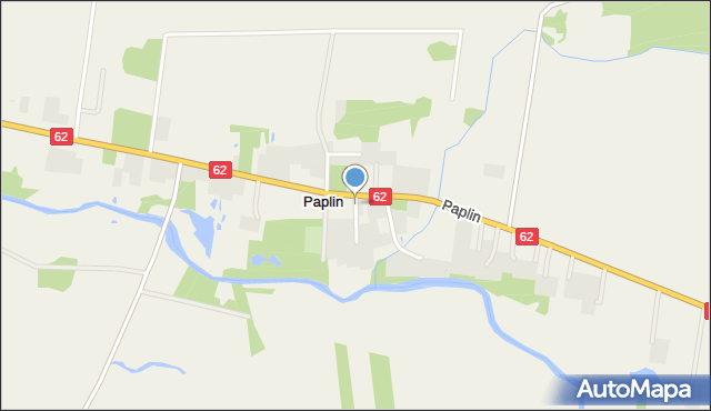 Paplin gmina Korytnica, Paplin, mapa Paplin gmina Korytnica