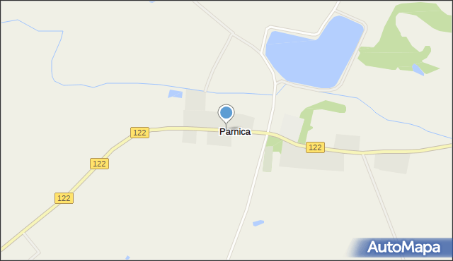 Parnica gmina Banie, Parnica, mapa Parnica gmina Banie