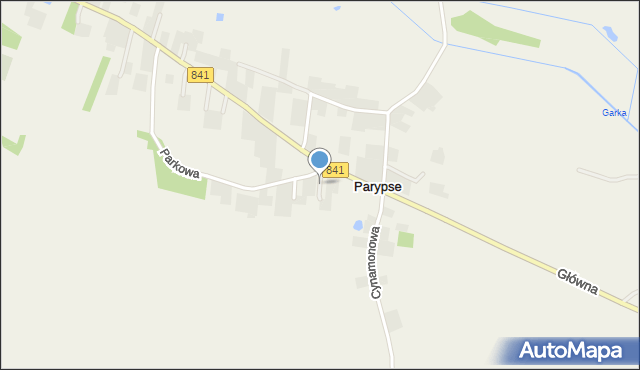 Parypse, Parypse, mapa Parypse