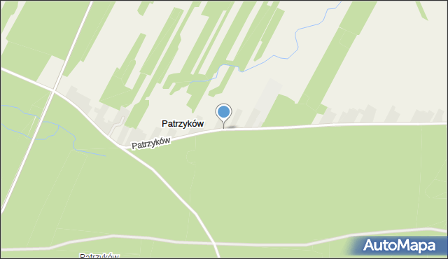 Patrzyków gmina Pajęczno, Patrzyków, mapa Patrzyków gmina Pajęczno