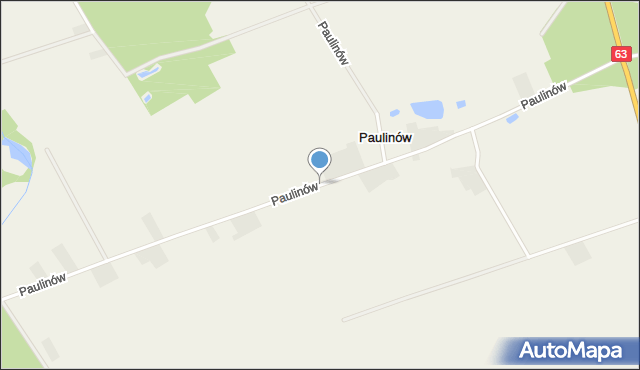 Paulinów gmina Sterdyń, Paulinów, mapa Paulinów gmina Sterdyń
