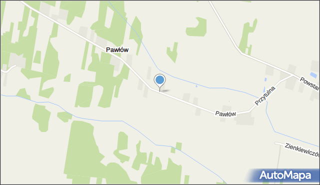 Pawłów gmina Tłuszcz, Pawłów, mapa Pawłów gmina Tłuszcz