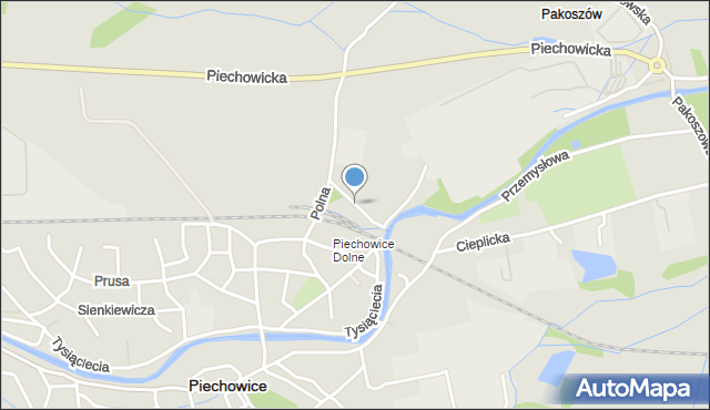 Piechowice powiat karkonoski, Papierników, mapa Piechowice powiat karkonoski