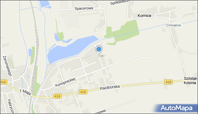 Pietrowice Wielkie, Parkowa, mapa Pietrowice Wielkie