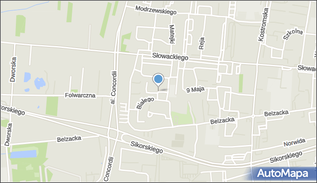 Piotrków Trybunalski, Paderewskiego Ignacego Jana, mapa Piotrków Trybunalski