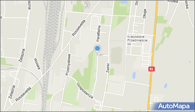Piotrków Trybunalski, Parafialna, mapa Piotrków Trybunalski