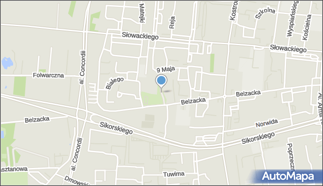 Piotrków Trybunalski, Park Wyszyńskiego Stefana, ks. kard., mapa Piotrków Trybunalski