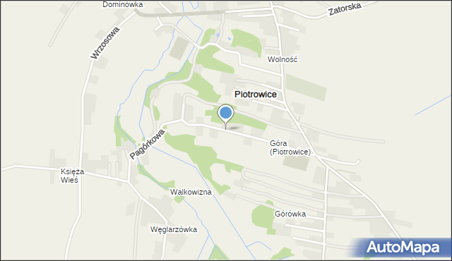 Piotrowice gmina Przeciszów, Pagórkowa, mapa Piotrowice gmina Przeciszów