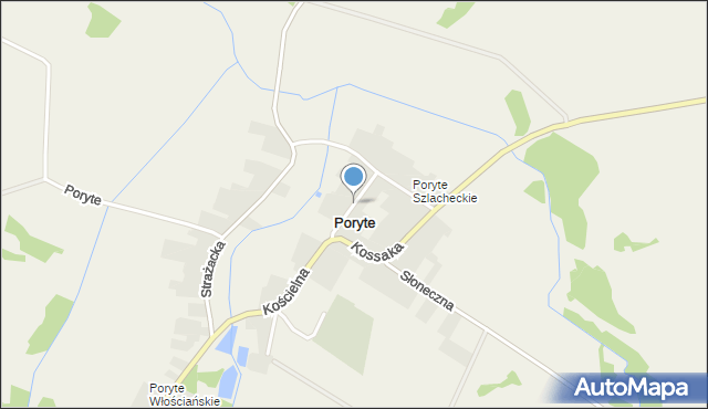 Poryte, Paszki z Radzanowa, mapa Poryte