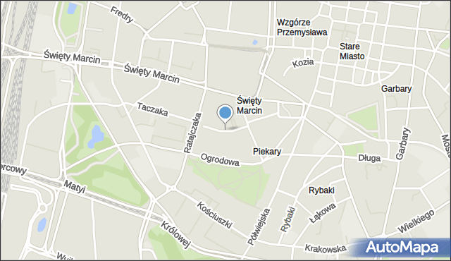 Poznań, Pasaż Apollo, mapa Poznania