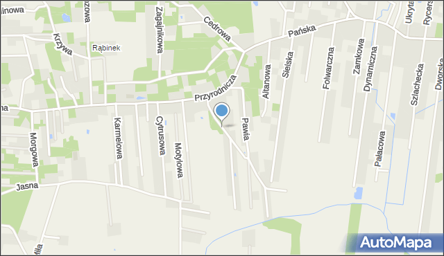 Rąbień AB, Pawia, mapa Rąbień AB