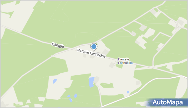 Rachcin, Parcele Łochockie, mapa Rachcin