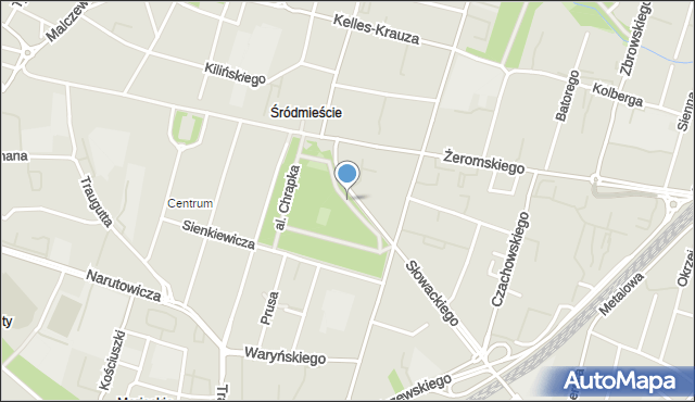 Radom, Park Kościuszki Tadeusza, gen., mapa Radomia