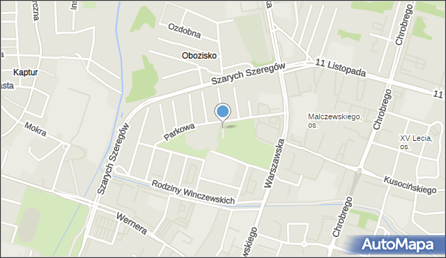 Radom, Park Malczewskiego Jacka, mapa Radomia