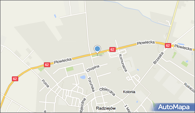 Radziejów, Paderewskiego Ignacego Jana, mapa Radziejów