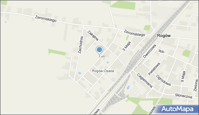 Rogów powiat brzeziński, Paderewskiego Ignacego Jana, mapa Rogów powiat brzeziński