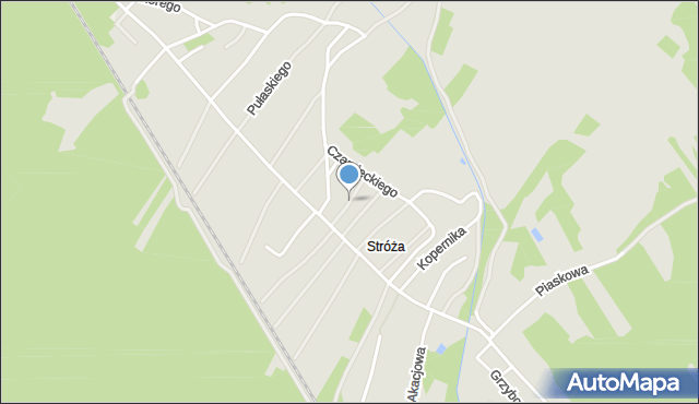 Rudnik nad Sanem, Partyzantów, mapa Rudnik nad Sanem