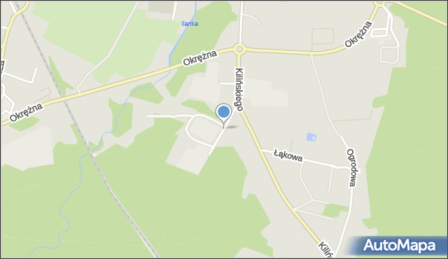 Rzepin, Partyzancka, mapa Rzepin