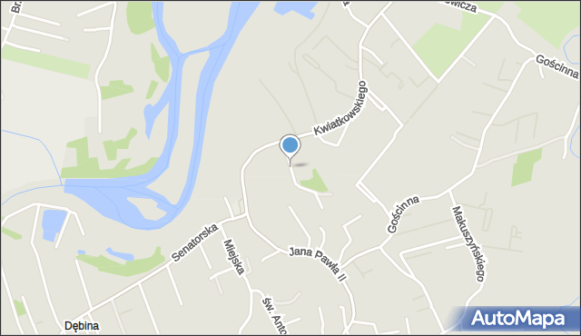 Rzeszów, Papieska, mapa Rzeszów