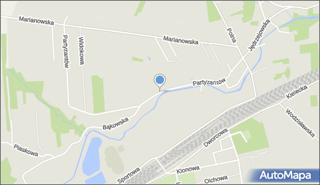 Sędziszów, Partyzantów, mapa Sędziszów
