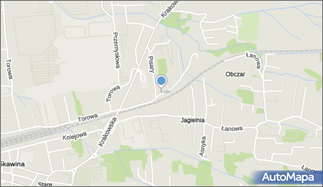 Skawina, Pachla Feliksa, mapa Skawina