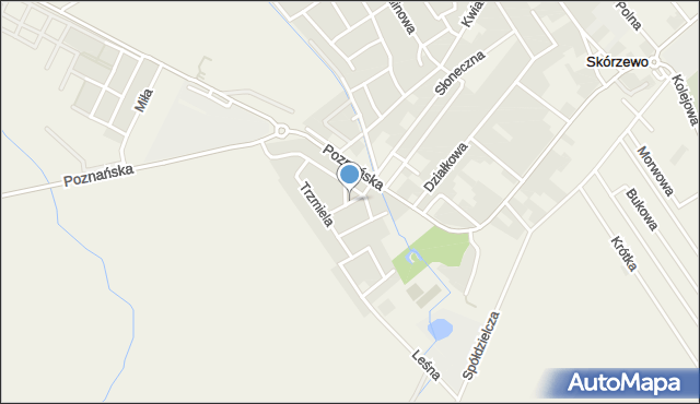 Skórzewo gmina Dopiewo, Pasikonika, mapa Skórzewo gmina Dopiewo