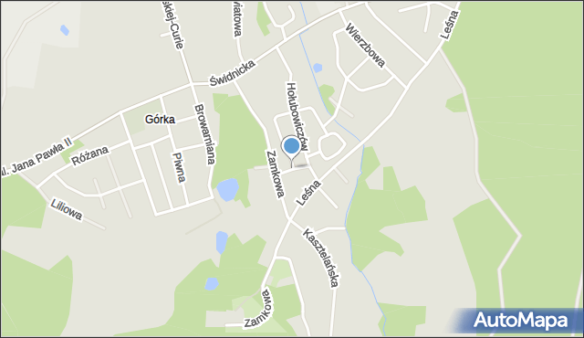 Sobótka powiat wrocławski, Pałacowa, mapa Sobótka powiat wrocławski