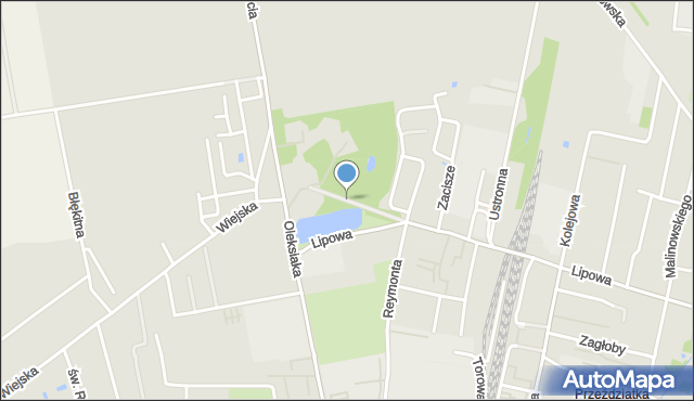 Sokołów Podlaski, Park Księcia Ogińskiego Michała Kleofasa, mapa Sokołów Podlaski