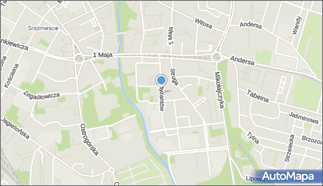 Sosnowiec, Partyzantów, mapa Sosnowca