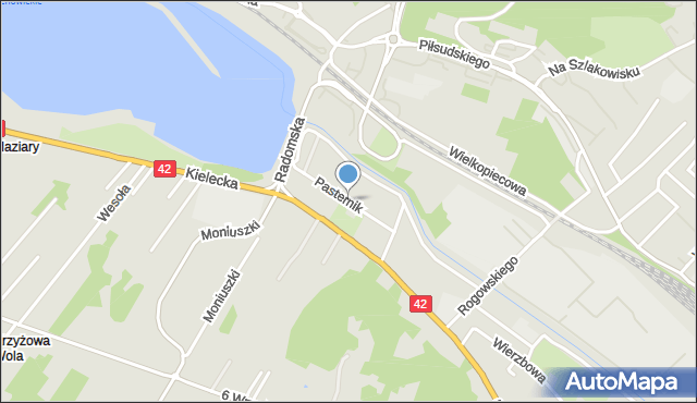 Starachowice, Pasternik, mapa Starachowic