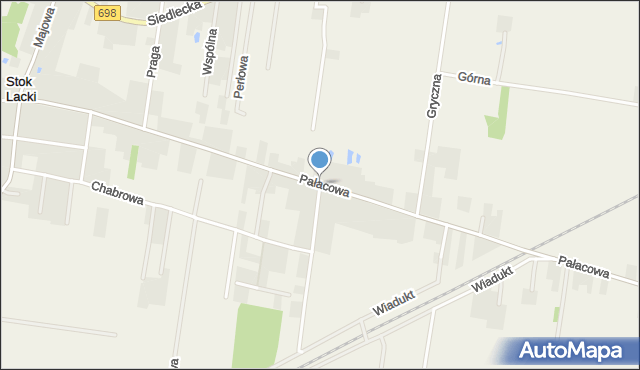 Stok Lacki-Folwark, Pałacowa, mapa Stok Lacki-Folwark
