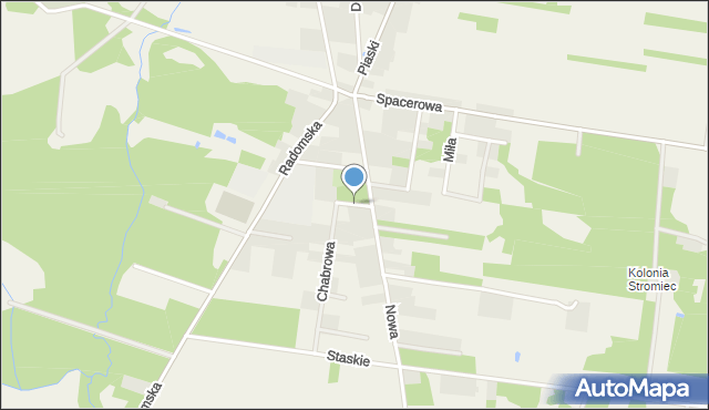 Stromiec, Parkowa, mapa Stromiec