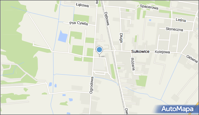 Sułkowice gmina Chynów, Parkowa, mapa Sułkowice gmina Chynów