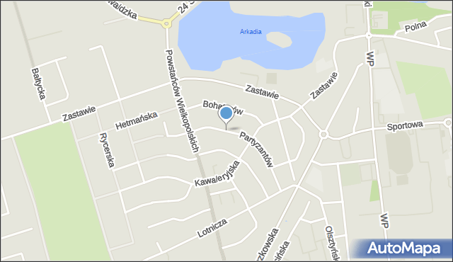 Suwałki, Partyzantów, mapa Suwałk