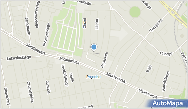 Szczecin, Paderewskiego Ignacego Jana, mapa Szczecina