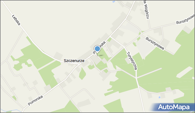 Szczenurze, Parkowa, mapa Szczenurze