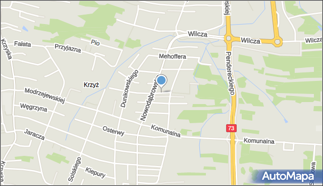 Tarnów, Pankiewicza Józefa, mapa Tarnów
