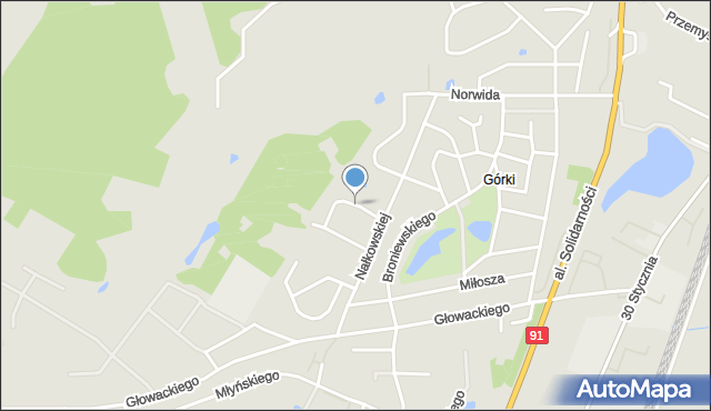 Tczew, Pasierba Janusza Stanisława, ks., mapa Tczew