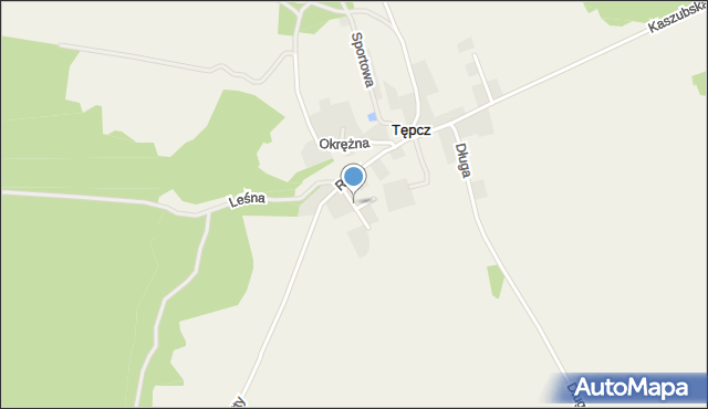 Tępcz, Pałacowa, mapa Tępcz