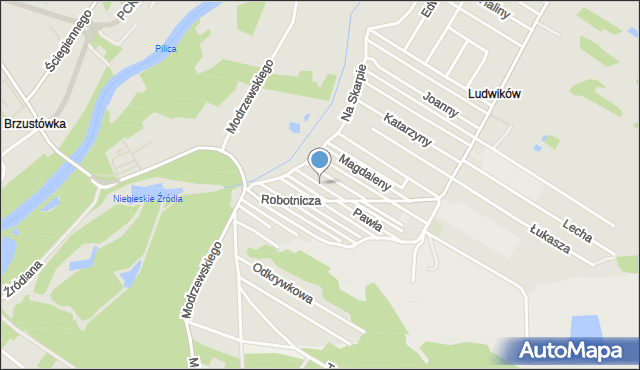 Tomaszów Mazowiecki, Pauliny, mapa Tomaszów Mazowiecki