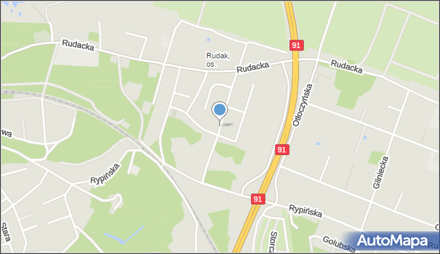 Toruń, Pana Wołodyjowskiego, mapa Torunia