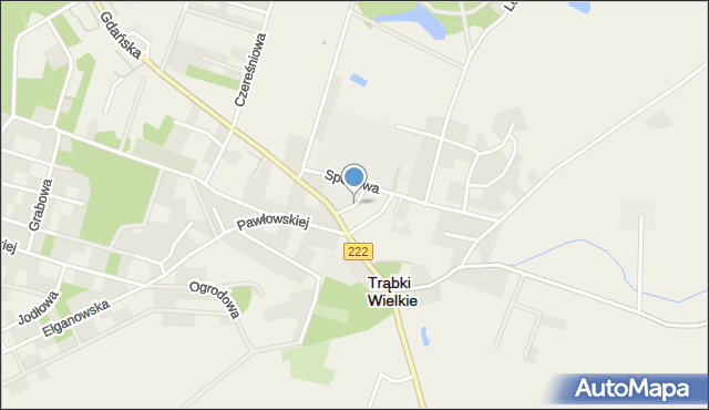 Trąbki Wielkie, Pasteura Ludwika, mapa Trąbki Wielkie