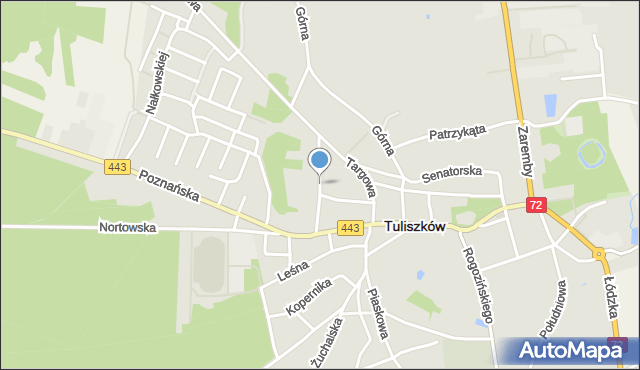 Tuliszków, Parkowa, mapa Tuliszków