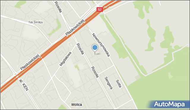 Warszawa, Pachnąca, mapa Warszawy